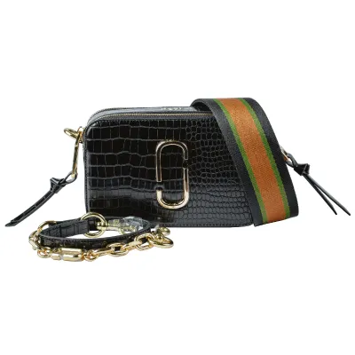 Coco Croc Cross Body Bag-T-Black